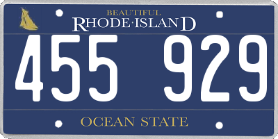 RI license plate 455929