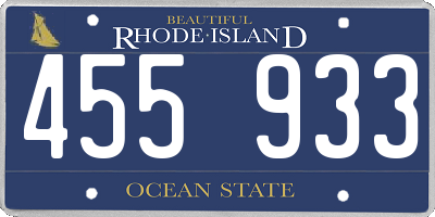 RI license plate 455933