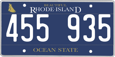RI license plate 455935