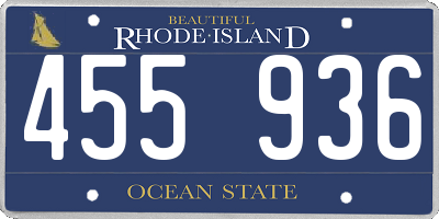 RI license plate 455936