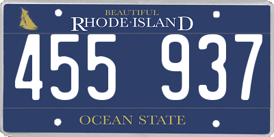 RI license plate 455937
