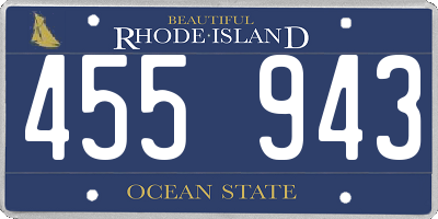 RI license plate 455943