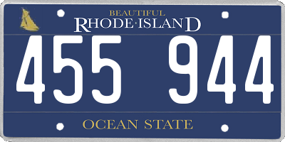 RI license plate 455944