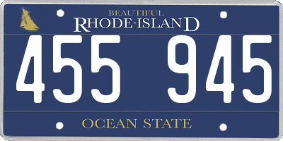 RI license plate 455945