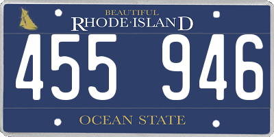 RI license plate 455946