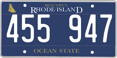 RI license plate 455947