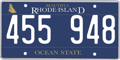 RI license plate 455948