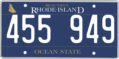 RI license plate 455949