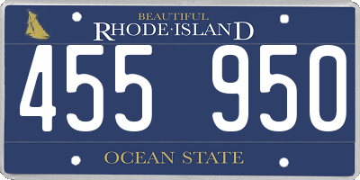 RI license plate 455950