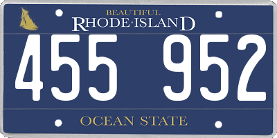 RI license plate 455952