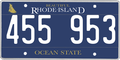 RI license plate 455953