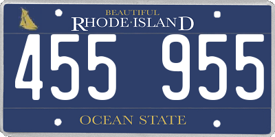 RI license plate 455955