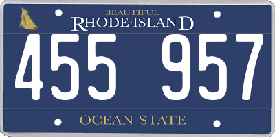 RI license plate 455957