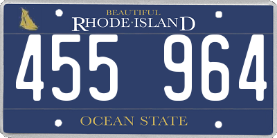 RI license plate 455964