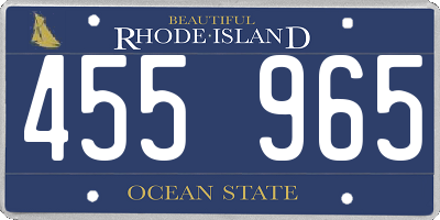 RI license plate 455965