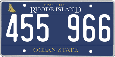 RI license plate 455966