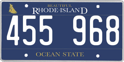 RI license plate 455968