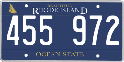 RI license plate 455972