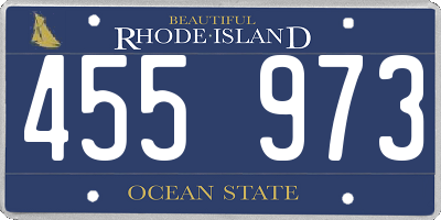 RI license plate 455973