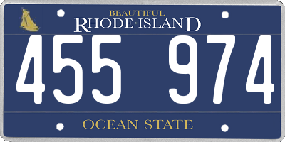 RI license plate 455974