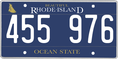RI license plate 455976