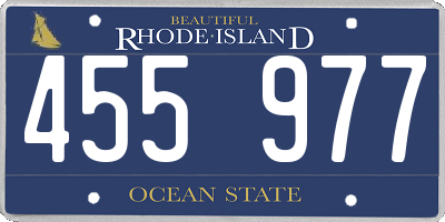 RI license plate 455977