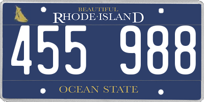 RI license plate 455988