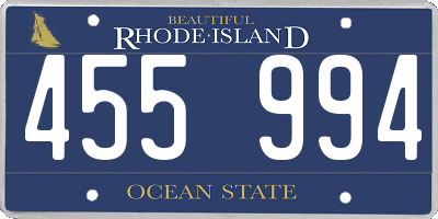 RI license plate 455994