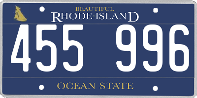 RI license plate 455996
