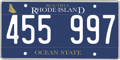 RI license plate 455997