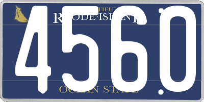 RI license plate 4560