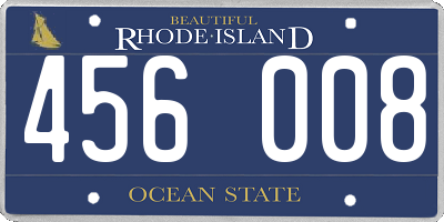 RI license plate 456008