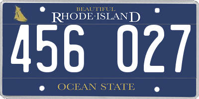 RI license plate 456027