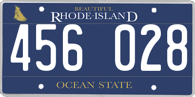 RI license plate 456028