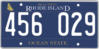 RI license plate 456029