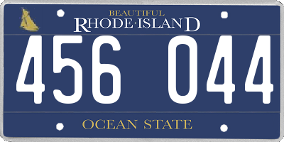 RI license plate 456044