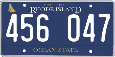 RI license plate 456047
