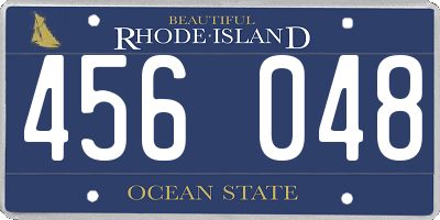 RI license plate 456048