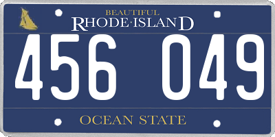 RI license plate 456049
