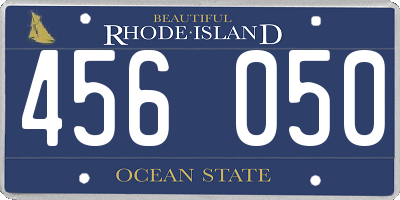 RI license plate 456050