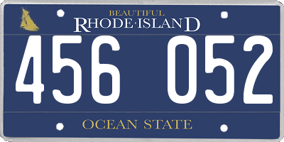 RI license plate 456052