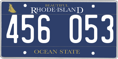 RI license plate 456053