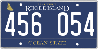 RI license plate 456054