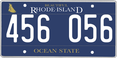 RI license plate 456056