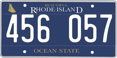 RI license plate 456057