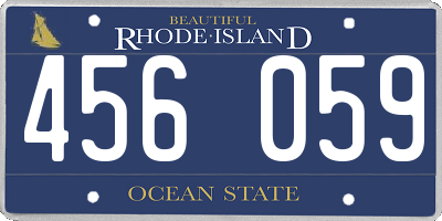 RI license plate 456059