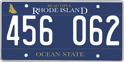 RI license plate 456062