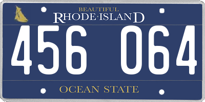 RI license plate 456064