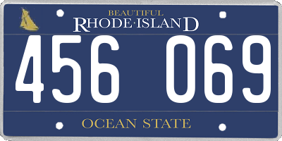 RI license plate 456069