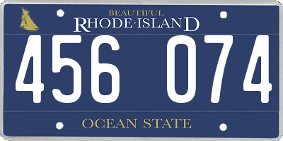 RI license plate 456074
